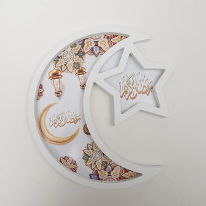 DAMAI EID - Decoración Festiva con Forma de Estrella y Luna, Adornos de Luna y Estrellas, Adornos Colgantes para Ventanas y Paredes, Artesanías de Madera - Product Image 6