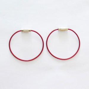 YIWANG Multipurpose Red 150MM Stainless Steel Cable Key Ring Wire <b>Rope</b> Key <b>Chain</b> - Product Image 2