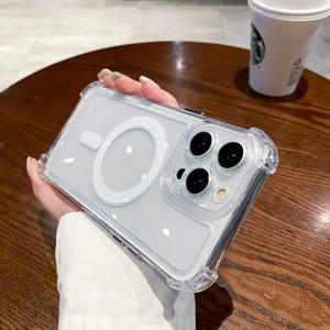 Coque de téléphone magnétique transparente antichoc avec chargeur intégré pour iPhone 17 16 15 14 13 Pro Max - Product Image 3