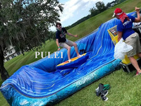 Simulateur de surf extérieur Galaxy Multi Rides, planche de surf robotique mécanique avec pompe et sac - Planche en PVC pliable et imperméable