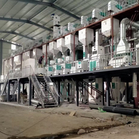 Usine de décorticage de riz automatique, ligne de traitement du riz haute capacité, équipement de moulin à riz pour céréales commerciales