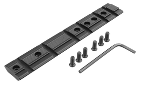 Support d'adaptation long en alliage noir mat, 41g, avec encoches segmentées, kit de fixation complet, installation facile, raccords de modification extérieure - Product Image 5