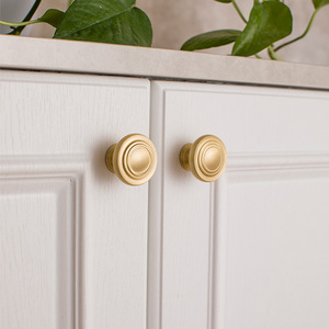 French Style Cabinet Door Handles Solid Brass Gold Bar Pulls For <b>Wardrobe</b> Kitchen Furniture Hardware - Product Image 3