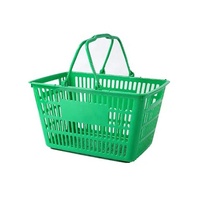 Panier de courses portable en HDPP de qualité supérieure, neuf, avec 2 poignées, capacité de 28 L, durable et écologique, logo personnalisé