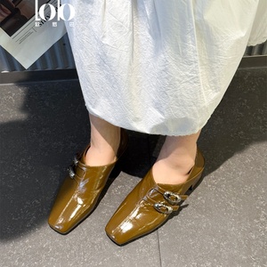 <span class=keywords><strong>Chaussures</strong></span> femme printemps 2026 style français à bout carré avec bride cheville et boucle diamant, talon moyen 4 cm couleur unie, style Mary Jane - Product Image 6