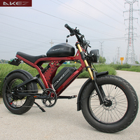Vélo électrique tout-terrain AKEZ 52V 1500W avec moteur arrière sans balais, batterie longue portée 55Ah, haute vitesse tout-terrain