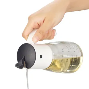 250ml Glass Bottle Stainless Steel Body with PP Lid Gravity Oil <strong>Vinegar</strong> Dispenser <strong>Shaker</strong> for Seasoning Spice Boxed Product - Product Image 2
