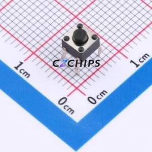 TC-1109-C-A Tactile Switch Through hole-4P,4.5x4.5mm Switch Single Pole Single Throw Round Button 2.6N Through Hole - Product Image 1