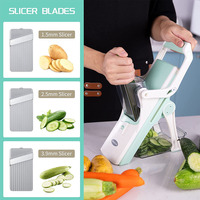 Trancheuse à légumes multi-lame 8mm, épaisseur réglable, coupe-légumes et Julienne pour la cuisine
