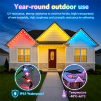 Lampes LED permanentes d'extérieur, indice de protection IP68, RGBW, commande intelligente par application, éclairage de toit pour la décoration de Noël