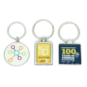 Tùy Chỉnh In Nhãn Biểu Tượng Thiết Kế Thời Trang Lưu Niệm <span class=keywords><strong>Key</strong></span> Tag Square Hình Dạng Kim Loại Keychain - Product Image 1