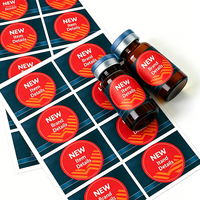 Étiquette cosmétique personnalisée Jinyu en feuille d'or de luxe, autocollant en papier mat gaufré pour compléments alimentaires et médicaments