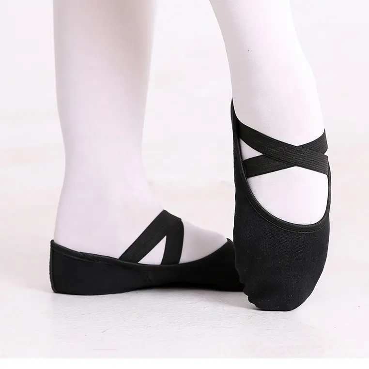 S5032 foldable ballet slippers wholesale leather ballet shoes wide dance shoes chinese dance shoes