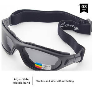 新しい偏光防止ガラスオートバイ機関車防風ゴーグル屋外スポーツサングラスロゴカスタム処方OEM - Product Image 3