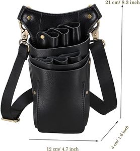 Funda de Cuero Impermeable para Tijeras, con Clip para Cinturón, para Peluqueros y Barberos, Personalizable OEM/ODM, Negra - Product Image 4