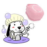 Shampoo pour animaux de compagnie Distributeur de massage Brosse de toilettage pour chiens et chats à poils courts et longs Lavage