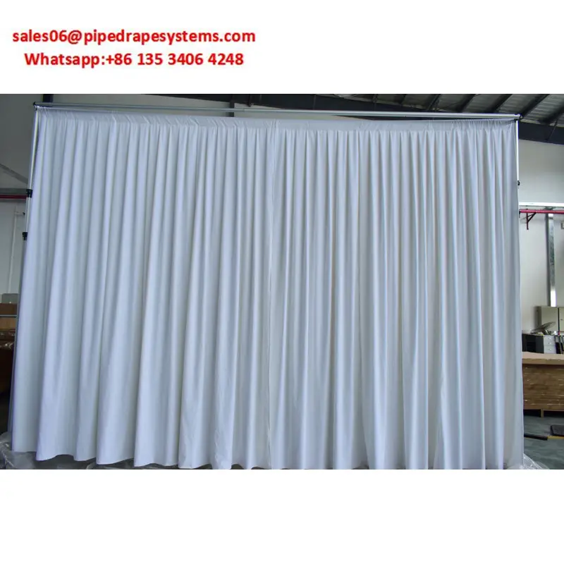 upright for pipe drape stage backdrop stand good price white velvet drapery