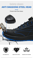 Bottes de sécurité légères pour travailleurs chaussures de travail confortables avec bout en acier pour hommes chaussures de sécurité respirantes pour hommes
