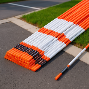 Marqueurs de voie en fibre de verre Vevor, 48 pouces, orange, réfléchissants, cylindriques, pour la sécurité routière - Product Image 2