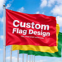 Drapeau promotionnel personnalisé 3x5 pieds pour événements sportifs d'équipe, bannière extérieure, impression par sublimation sur polyester/nylon