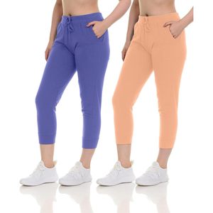 Pantalones Deportivos de Felpa Francesa FOXA, Pantalones Capri de Algodón con Cordón Ajustable y Bolsillo Tipo Canguro, Ropa Casual para Mujer - Product Image 1