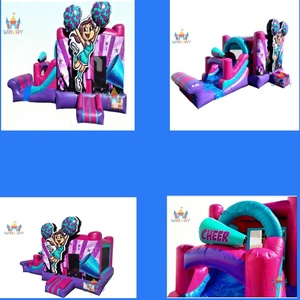 Castillo Inflable Comercial <span class=keywords><strong>de</strong></span> PVC <span class=keywords><strong>de</strong></span> 25 pies con Tobogán, Diseño <span class=keywords><strong>de</strong></span> Animadora, Hermoso, para Niñas, en Venta - Product Image 3
