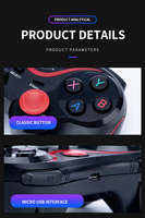 Manette de jeu sans fil X3 pas chère pour PC/mobile avec volant de direction et moteur à vibration