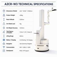 Nuevo Robot Colaborativo Hirobot A2CR-W3 de Material Compuesto Metálico, Motor PLC, Software Personalizable, Entrada AC220V 310W, Caja de Engranajes Industrial