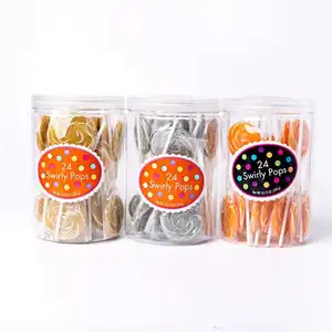 Fabrik Großhandel Custom Hard Candies Fruchtaromen Halal Candy Support OEM Süßigkeiten Wirbel Lutscher