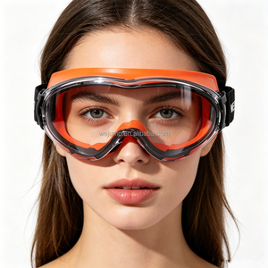 WEJUMP - Gafas de Seguridad con Lentes de PC de Alta Visibilidad, Protección Ocular, Marco Completo de PVC, Correa Elástica, Antivaho - Product Image 1