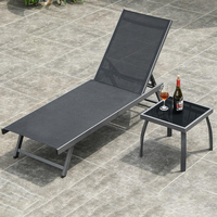 Chaise de plage pliante en aluminium pour piscine extérieure, prix d'usine, chaise longue réglable personnalisée pour intérieur