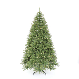 Usine directe 6.5 FT PVC PE pré-éclairé arbre <span class=keywords><strong>de</strong></span> Noël <span class=keywords><strong>180</strong></span> <span class=keywords><strong>cm</strong></span> décoration <span class=keywords><strong>de</strong></span> vacances intérieure/extérieure avec des lumières blanches chaudes - Product Image 2