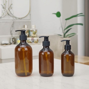 Luxury PET Plastic Round Empty Conditioner Body Lotion <b>Bottle</b> 200ml 300ml 500ml Shampoo <b>Pump</b> <b>Bottle</b> - Product Image 1