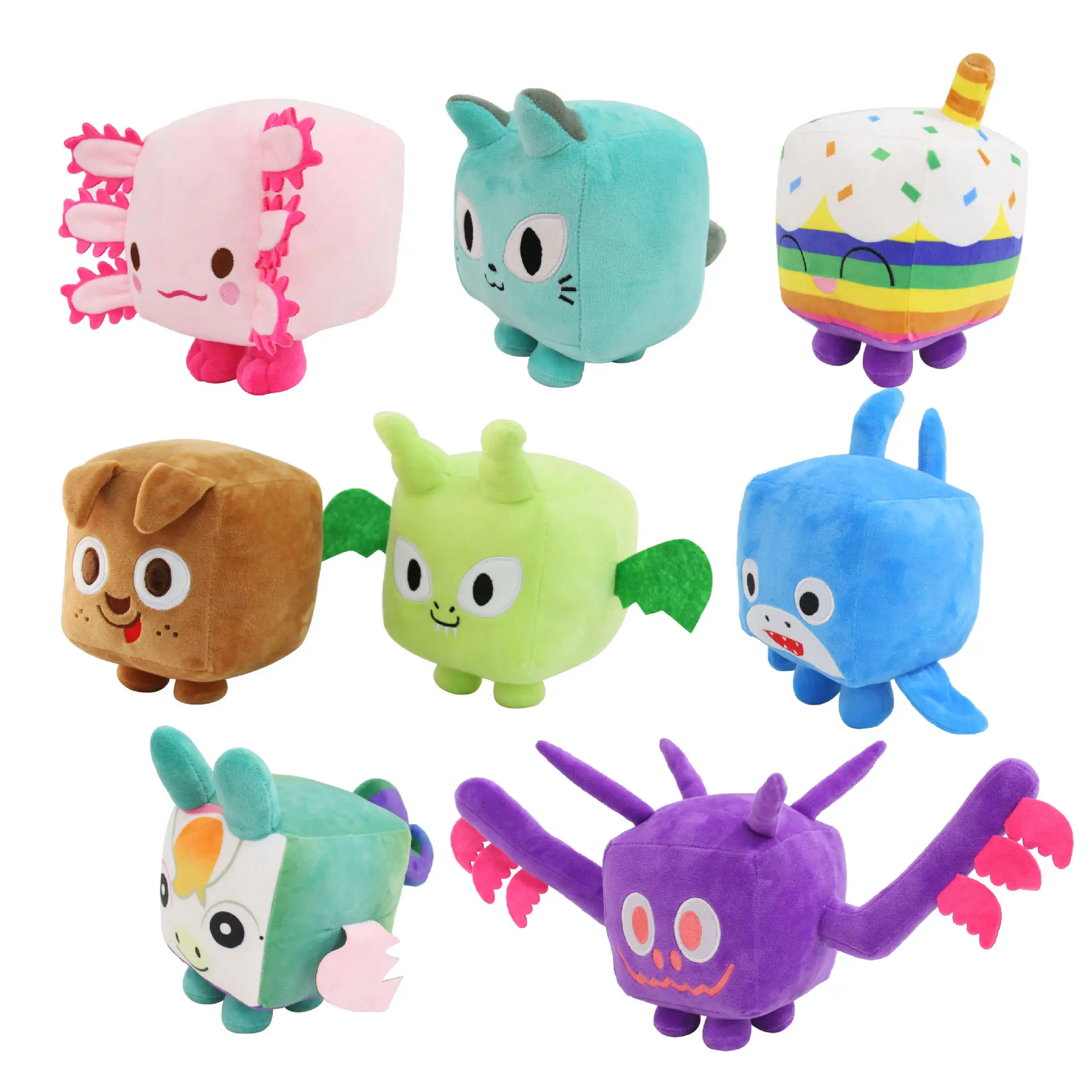 Simulador de animais de estimação robloxing, brinquedos de pelúcia, boneco de pelúcia, grande, rosa salamander, presente para crianças