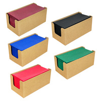 Serviettes de table jetables de luxe personnalisées en Airlaid épais pour restaurant avec logo, serviettes de dîner imprimées en tissu noir