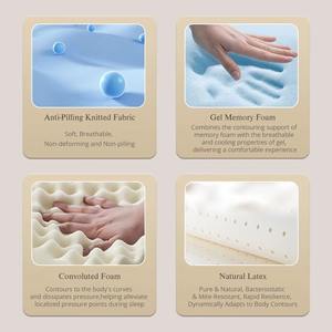 <span class=keywords><strong>Matelas</strong></span> orthopédique à ressorts ensachés avec surmatelas en mousse à mémoire de forme et gel, soulageant la pression, livré en boîte, mobilier de chambre personnalisé - Product Image 3