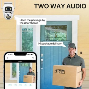 Caméra de surveillance extérieure sans fil IP Wifi 5K 10MP à double objectif PTZ avec détection humaine IA et suivi automatique - Product Image 6