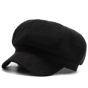 Venta al por mayor <span class=keywords><strong>de</strong></span> moda personalizada <span class=keywords><strong>calabaza</strong></span> pintor artista 8 paneles Newsboy mujeres invierno señoras boina en blanco sombrero - Product Image 3