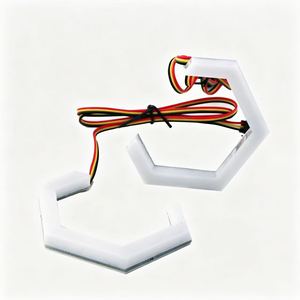 2X ไฟหน้าแบบรีฟิต ฮาโลริง LED RGBW Angel Eye Hex Light DRL BT App Remote 70 มม. - Product Image 5
