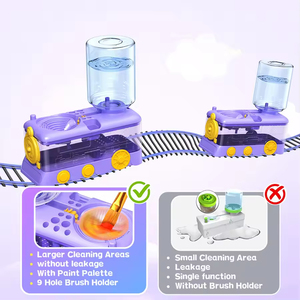 Nouvelle machine <span class=keywords><strong>de</strong></span> nettoyage <span class=keywords><strong>de</strong></span> pinceaux avec bouton <span class=keywords><strong>de</strong></span> vidange et circulation automatique <span class=keywords><strong>de</strong></span> l'eau, seau <span class=keywords><strong>de</strong></span> nettoyage, outils d'art - Product Image 5