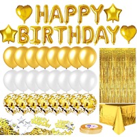 Ballons en feuille scintillante Magic Lights et nappe à franges, ensemble de décorations pour fête d'anniversaire, fournitures de décoration de fête