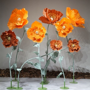 Fiori artificiali rosa fiori <span class=keywords><strong>di</strong></span> <span class=keywords><strong>carta</strong></span> rosa <span class=keywords><strong>papavero</strong></span> fiori decorazione <span class=keywords><strong>di</strong></span> nozze Festival forniture per feste centro commerciale foto oggetti <span class=keywords><strong>di</strong></span> scena - Product Image 2