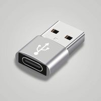 Adaptador Portátil USB 3.1 Tipo C a USB 3.0, Macho a Hembra, para Dispositivos USB Tipo C, Metálico, para Teléfono Móvil, Tableta, Laptop, PC