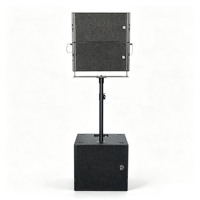Nouveau I.EVOICE SUB115 Caisson de basses actif 15 pouces Système de sonorisation mini line array empilable Audio haute résolution Construction en contreplaqué de bouleau et métal