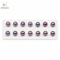 Perles d'eau douce naturelles rondes de qualité A-5A de 10-11 mm, mélange de violet