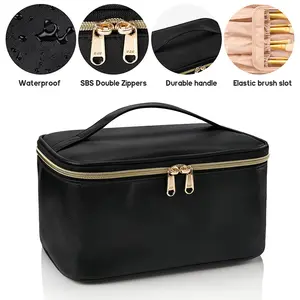 Waterproof Travel Makeup Bag Cosmetic Bag Toiletry Bag For Women And Girls Travel Makeup Organizer Portable Toiletry Cosmetic B