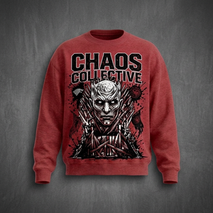 เสื้อสเวตเชิ้ตคอกลมผู้ชาย Chaos Collective ดีไซน์ประดับเพชร ผ้าฝ้ายถัก ทรงปกติ สวมใส่สบายๆ สำหรับฤดูใบไม้ร่วง - Product Image 3