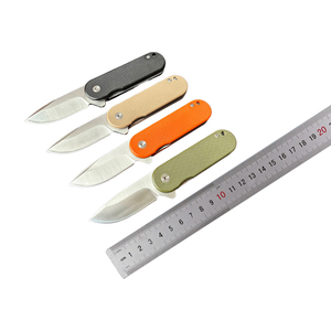 Cuchillo de bolsillo EDC de acero inoxidable 5Cr13 con mango G10 de 3 pulgadas, cuchillo plegable personalizado para acampar, todos los Estados legales - Product Image 6