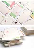 Vente en gros A5 A6 coloré configurable multi-fonctionnel feuilles mobiles classeur planificateur laitier Journal cahier papier de remplissage intérieur