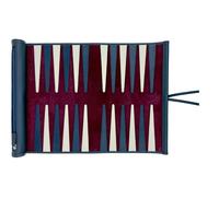 Zwei-Spieler Handgefertigtes Backgammon-Spiel aus PU-Leder, Faltbar, Anpassbares Reisespiel, Unterhaltungsschach, Aufrollbares Design